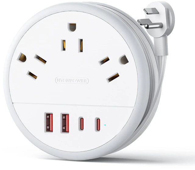 Main image of Travel Power Strip 20W, Travel Essentials, Cruise Essentials 2026 3 Outlets 4 USB Ports(2 USB C), 4FT Wrapped Around Extension Cord for Travel Cruise Ship Beach Vacation Essentials