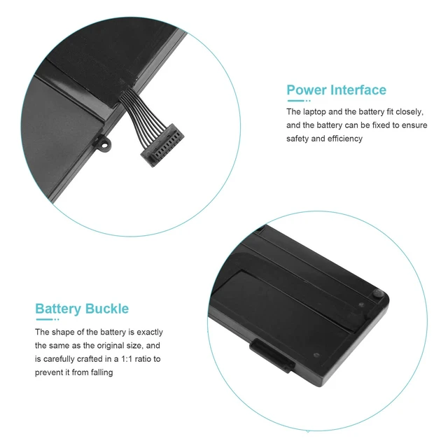 Alt view image 4 of 7 - A1321 A1286 (Only for Mid 2009 Mid 2010 Version) Laptop Battery for MacBook Pro 15 Inch Battery A1321 A1286 MC371LL/A MC372LL/A MB985 MB986 MC118 020-6380-A 020-6766-B 661-5211 661-5476 661-5844 73Wh