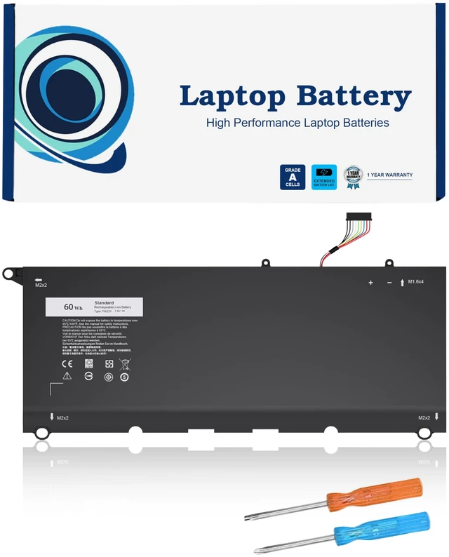 Main image of PW23Y Laptop Battery Replacement for Dell XPS 13 9360 13-9360-D1605G 13-9360-D1605T 13-9360-D1609 13-9360-D1609G 13-9360-D1705G 13-9360-D1805T P54G002 Series P/N TP1GT RNP72 0RNP72 0TP1GT