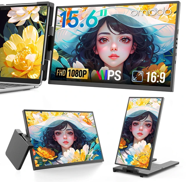 Main image of 15.6" Laptop Screen Extender,FHD 1080P IPS Portable Monitor for 13"-17" Laptops, Dual Travel Screen Monitor Plug & Play, Laptop Screen Monitor Extender Compatible with Windows/Mac/Android & Chrome OS