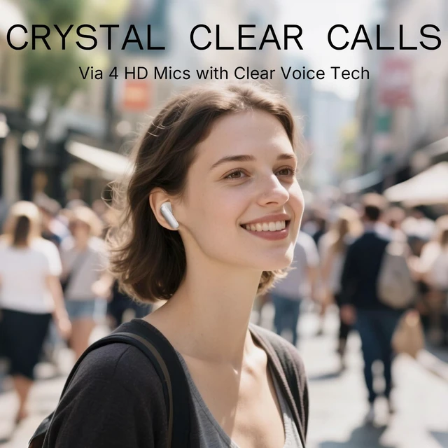 Alt view image 2 of 7 - Buds 2a Wireless Earbuds Active Noise Cancelling 42dB Hybrid ANC Bluetooth Headphones, 12.4mm Dynamic Driver for Big Bass, 4 Mic Clear Call, Sport Ear Buds for iPhone, Android, Light Grey