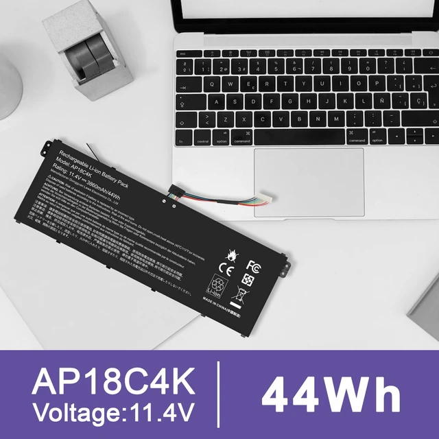 Alt view image 7 of 7 - AP18C4K AP18C8K Battery for Acer Spin 3 SP313-51N SP314-54N,Aspire 5 A515-43 A515-43G A515-44 A515-44G A515-54 A515-54G A515-56 3ICP5/81/68,3INP5/82/70KT0030G020,KT0030G020,KT00304012,KT00304012