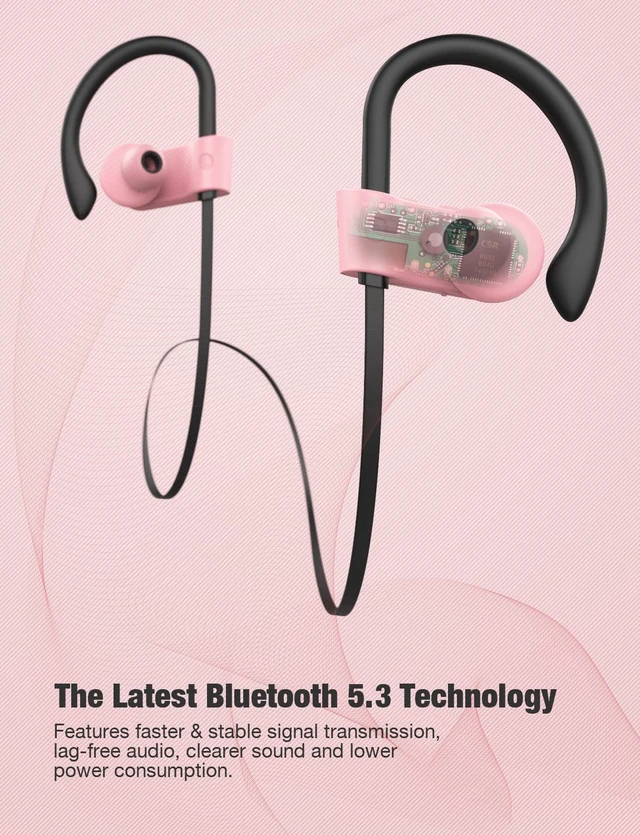 Alt view image 5 of 7 - Bluetooth Headphones Wireless Earbuds Headsets Wireless Earbuds Bluetooth Earphones IPX7 Waterproof 15 Hours Playtime Running Sports Workout