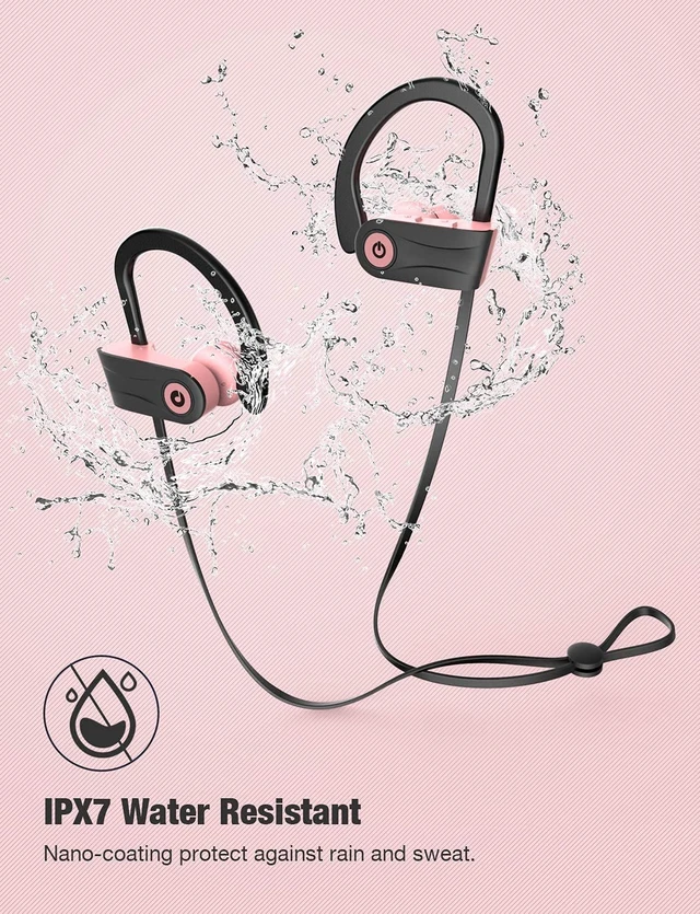Alt view image 4 of 7 - Bluetooth Headphones Wireless Earbuds Headsets Wireless Earbuds Bluetooth Earphones IPX7 Waterproof 15 Hours Playtime Running Sports Workout