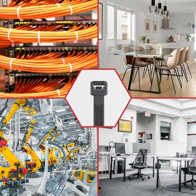 Alt view image 7 of 7 - 14 Inch Black Zip Ties Heavy Duty 500 Pcs, 220 LBS Long Cable Ties UV Resistant Strong Cable Ties, Wire Ties, Self-Locking for Indoor Outdoor Cable Management