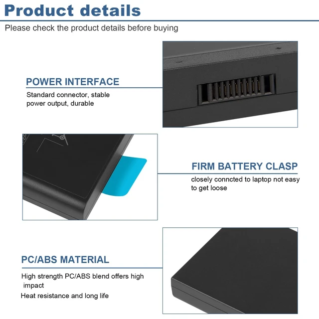 Alt view image 3 of 7 - 97Wh X8VWF CJ2K1 4XKN5 DKNKD Laptop Battery for Dell Latitude 14 Rugged 5404 5414 E5404 Extreme 7404 7414 E7404 Series P45G P45G001 P45G002 P46G P46G001 P46G002 5XT3V VCWGN XN4KN XRJDF YGV51 453-BBBE