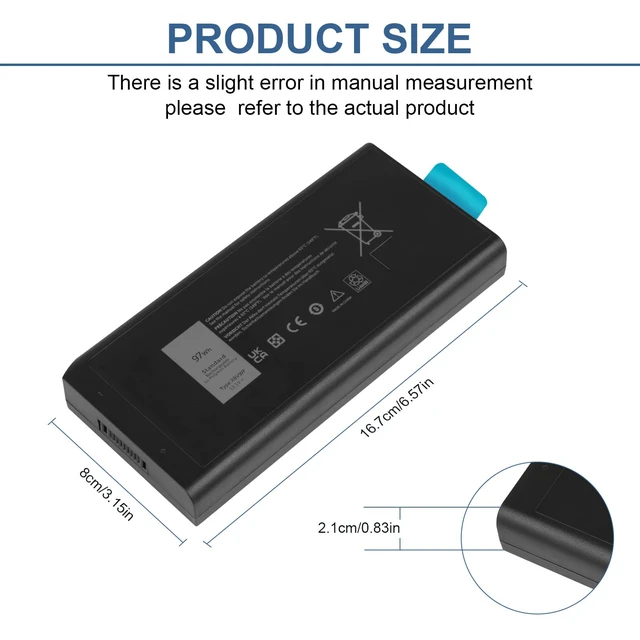 Alt view image 2 of 7 - 97Wh X8VWF CJ2K1 4XKN5 DKNKD Laptop Battery for Dell Latitude 14 Rugged 5404 5414 E5404 Extreme 7404 7414 E7404 Series P45G P45G001 P45G002 P46G P46G001 P46G002 5XT3V VCWGN XN4KN XRJDF YGV51 453-BBBE