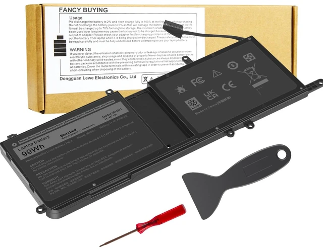 Main image of 9NJM1 Battery Replacement for Dell Alienware 17 R4 R5 15 R3 R4 Alienware 15 2018 ALW17C-D1758 P31E P31E001 P31E002 P69F P69F001 P69F002, HF250 0HF250 0MG2YH 9NJMI 44T2R MG2YH 01D82 546FF HF25D 0546FF