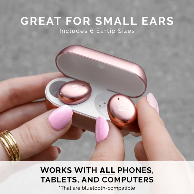 Alt view image 2 of 7 - Mini Earbuds, Small Earbuds, Mini Ear Buds for Small Ears Sweatproof Bluetooth Earbuds, Deep Bass, Tech Fitness Gifts for Men, Comfortable Bluetooth Ear Buds for Women