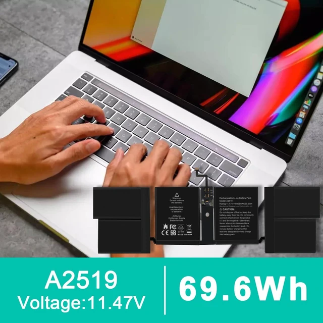 Alt view image 5 of 7 - MacBook Pro A2442 Replacement Battery for 14inch (2021) EMC 3650 8102, Compatible with A2519 Battery