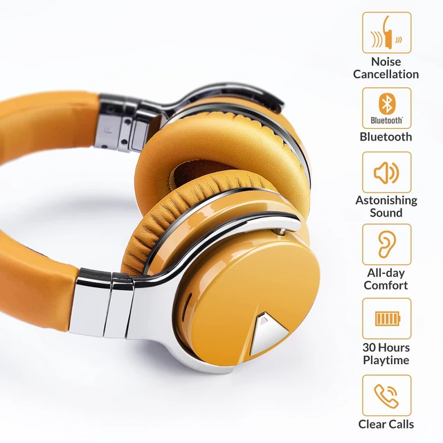 Alt view image 2 of 7 - Million Sold 10 Years Classic E7 Active Noise Cancelling Headphones with Upgraded Noise Cancellation, Bluetooth Headphones Wireless with HD Sound Vivid Deep Bass, for Home Office Travel Gift Pcs