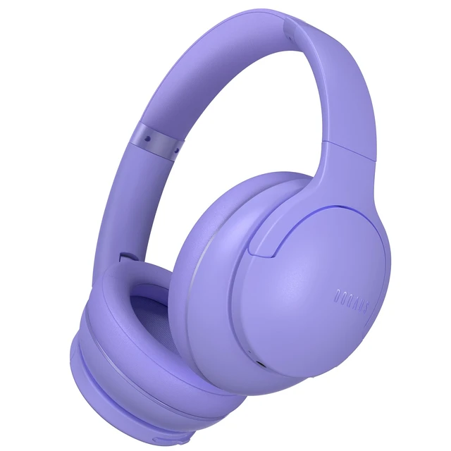 Main image of Bluetooth Headphones Over Ear, Headphones Wireless with 90H Playtime 3 EQ Modes, Bluetooth 5.3 Wireless Headphones with Hifi Stereo Sound, ENC Mic, Foldable for Travel Work Study Phone PC, Lilac
