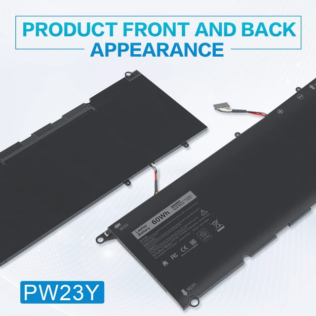 Alt view image 7 of 7 - PW23Y 0PW23Y Laptop Battery for Dell XPS 13 9360 13-9360-D1605G 13-9360-D1605T 13-9360-D1609 13-9360-D1609G 13-9360-D1705G fits 0TP1GT TP1GT RNP72 0RNP72 P54G002