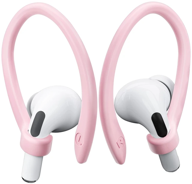 Main image of 2 Pairs Ear Hooks for AirPods 5 Pro 2 1 AirPod 4-1, Pink Upgraded Anti Slip Sports Clip Hooks, Full Button Access, Friendly to Glasses Wearers, Comfortable, Easy Install & Take off