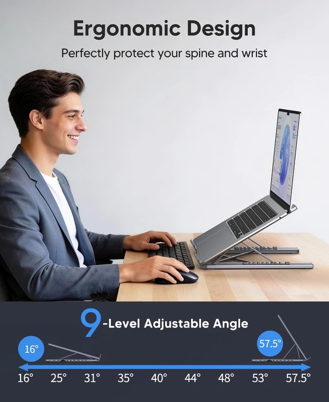 Alt view image 7 of 7 - Laptop Docking Station Stand,11 in 1 Laptop Dock Stand with 4K HDMI 4K@60Hz HDMI, 2 USB A 3.0, 2 USB A 2.0, PD 100W, USB C 3.0+SD&TF+Audio Compatible with Mac Pro/Air/Dell/HP/Surface/Lenovo