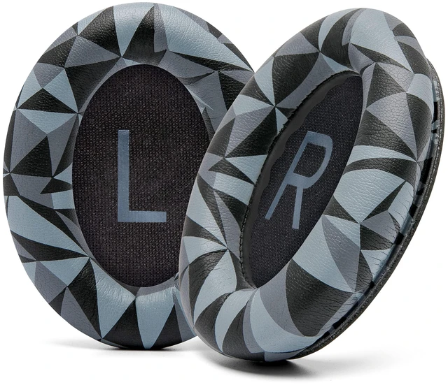 Main image of PadZ QC45 - Earpads for Bose QuietComfort 45, QC SE & QC Wireless Made by Wicked Cushions Extra Thick Cushions, Premium Durable Stitching Geo Grey