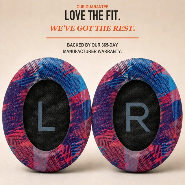 Alt view image 6 of 7 - PadZ QC45 - Earpads for Bose QuietComfort 45, QC SE & QC Wireless Made by Wicked Cushions Extra Thick Cushions, Premium Durable Stitching Speed Racer