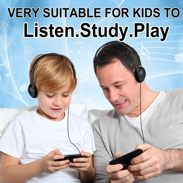 Alt view image 7 of 7 - 50 Packs Classroom Headphones Bulk for School Students Kids Children Toddler Boys Girls Teens and Adult, Wholesale Disposable Earphones (50 Black)