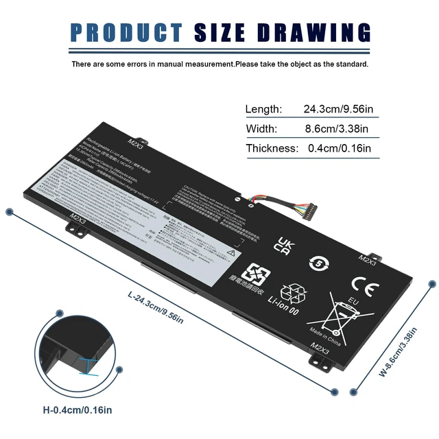 Alt view image 2 of 7 - L18C4PF3 Laptop Battery for Lenovo ideapad C340-14API C340-14IML C340-14IWL S540-14API S540-14IML S540-14IWL Flex-14IML Flex-14IWL Flex-14API L18M4PF3 L18M4PF4 L18C4PF4 81SS000DUS 81SS0005US