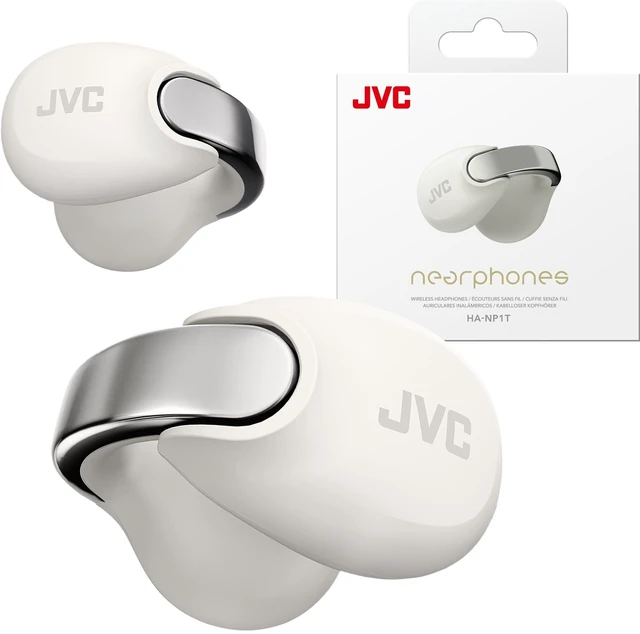 Main image of Nearphones HANP1TW Open Ear True Wireless Headphones, White Bluetooth 5.3, 24H Playback, IPX4 Water Resistant, Built-in Mic, Ear Clip Design