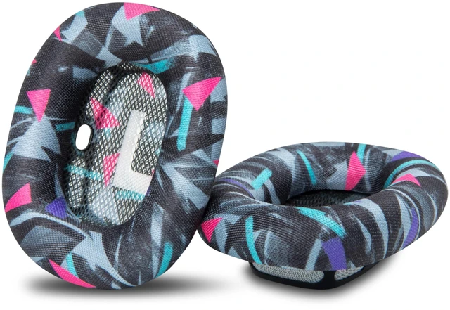 Alt view image 7 of 7 - PadZ Max - Ear Cushions for AirPods Max 1 & 2 Made by Wicked Cushions Soft Fabric, Enhanced Comfort & Unique Style 90's Black