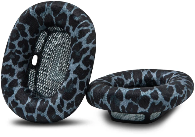 Alt view image 7 of 7 - PadZ Max - Ear Cushions for AirPods Max 1 & 2 Made by Wicked Cushions Soft Fabric, Enhanced Comfort & Unique Style Grey Leopard