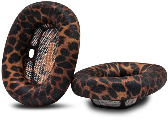 Alt view image 7 of 7 - PadZ Max - Ear Cushions for AirPods Max 1 & 2 Made by Wicked Cushions Soft Fabric, Enhanced Comfort & Unique Style Leopard