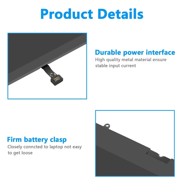 Alt view image 3 of 7 - RC30-0196 Laptop Battery for Razer Blade Stealth 2016 v2 2017 i7-7500U i7-8550u 13.3" RZ09-01962W10 RZ09-0239 RZ09-02393E31 RZ09-01962E52 RZ09-01962E53 RZ09-01962E20 RZ09-01962E10 RZ09-01962E12