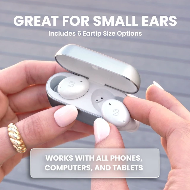 Alt view image 2 of 7 - Mini Earbuds, Small Earbuds, Mini Ear Buds for Small Ears Sweatproof Bluetooth Earbuds, Deep Bass, Tech Fitness Gifts for Men, Comfortable Bluetooth Ear Buds for Women