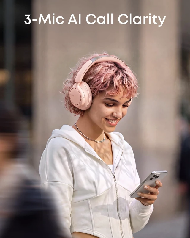 Alt view image 6 of 7 - by Anker Q31i, Adaptive Noise Cancelling Over-Ear Headphones LDAC Hi-Res Wireless Audio, 50H ANC Playtime, Comfortable Fit, Clear Calls, Dual Connection, Bluetooth 6.0, Custom EQ via App