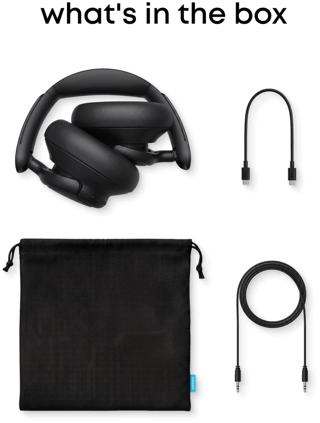 Alt view image 7 of 7 - by Anker Q31i, Adaptive Noise Cancelling Over-Ear Headphones LDAC Hi-Res Wireless Audio, 50H ANC Playtime, Comfortable Fit, Clear Calls, Dual Connection, Bluetooth 6.0, Custom EQ via App