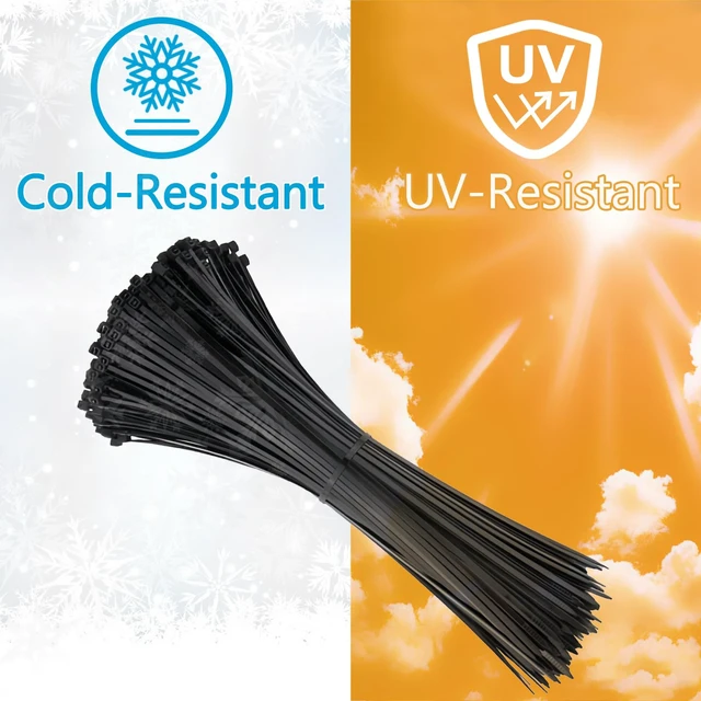 Alt view image 4 of 6 - Zip Ties 16 inch(1000 Pack), 60 lb, Black Cable Ties, UV Resistant Wire Ties for Indoor and Outdoor Use