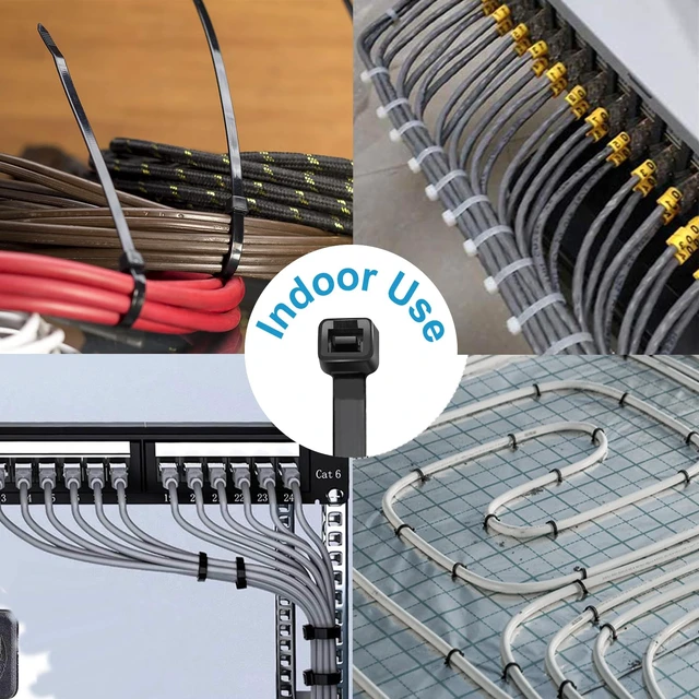Alt view image 6 of 6 - Zip Ties 16 inch(1000 Pack), 60 lb, Black Cable Ties, UV Resistant Wire Ties for Indoor and Outdoor Use