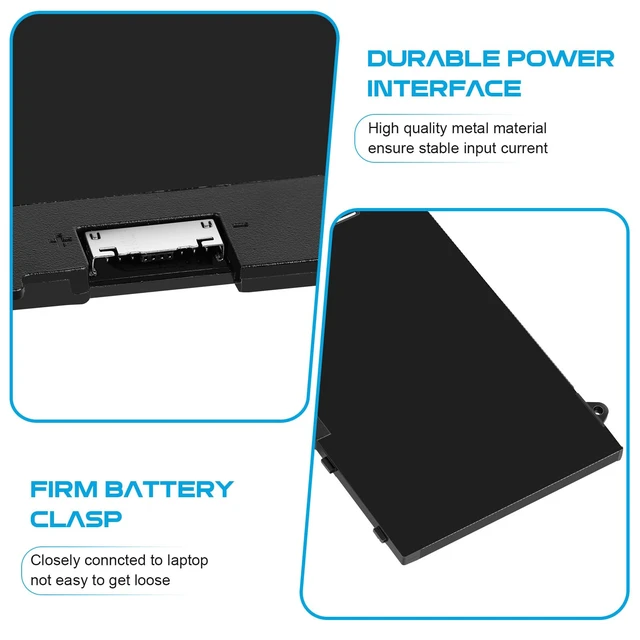 Alt view image 3 of 7 - FK0VR 07KRV Laptop Battery for Dell Latitude 5330 5430 5530 7330 7430 7530 2-in-1 Precision 3570 P133G P134G P135G P136G P138G P139G FKOVR 8H6WD 01VX5 404T8 51R71 8P81K HFN8K 08P81K P104F P110F PX0GF