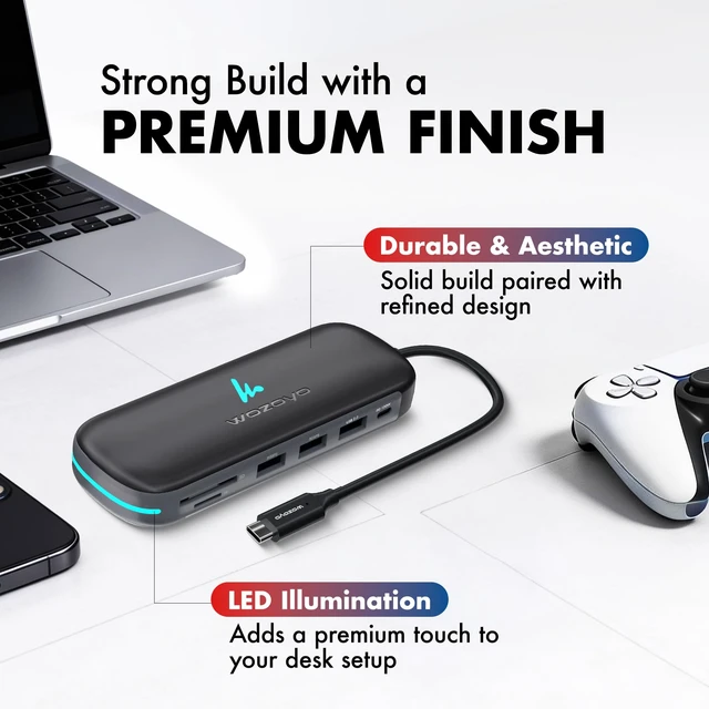 Alt view image 5 of 7 - Type C 10 in 1 Docking Station with 2XUSB 5Gbps, Dual 4K HDMI, VGA, Gigabit Ethernet, USB 2.0, SD & TF, PD 100W, Compatible with Thunderbolt 4, macOS, Windows, Android & iOS