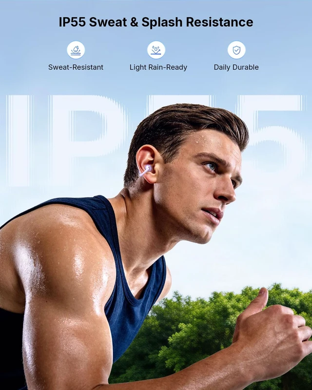 Alt view image 7 of 7 - Clip 2 Open Ear Earbuds, Clip On Headphones, AI Translation Earbuds LDAC, Hi-Res Audio, Bluetooth 6.0 for Running, Workout, 12mm Titanium Driver, 4 Mics AI Clear Call, Secure Fit, 40H, Violet