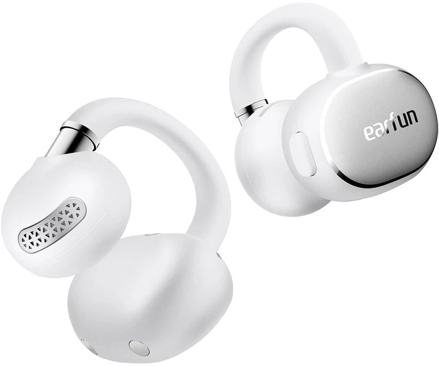 Main image of Clip 2 Open Ear Earbuds, Clip On Headphones, LDAC, Hi-Res Audio, 12mm Titanium Driver, 4 Mics AI Clear Call, AI Translation Earbuds, Secure Fit, 40H Playtime, Bluetooth 6.0 for Running, White