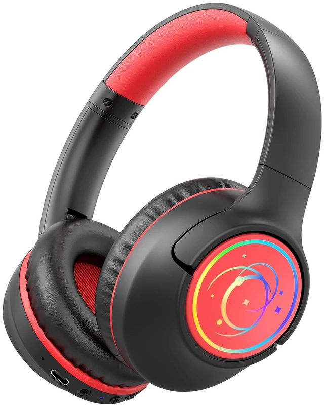 Main image of Kids Bluetooth Headphones, 85H Playtime for Toddler Boys, Black with LED Over Ear Wireless Headphones for Kids, 85/94dB Safe Volume Limit, Bluetooth 5.4 Built-in Mic for iPad Tablet Airplane Travel