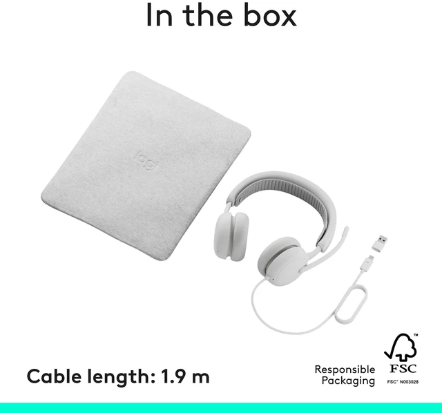 Alt view image 7 of 7 - Zone Wired 2 Noise Canceling Headset Adaptive Hybrid - Off-White Noise-canceling, USB-C, USB-A adapter included