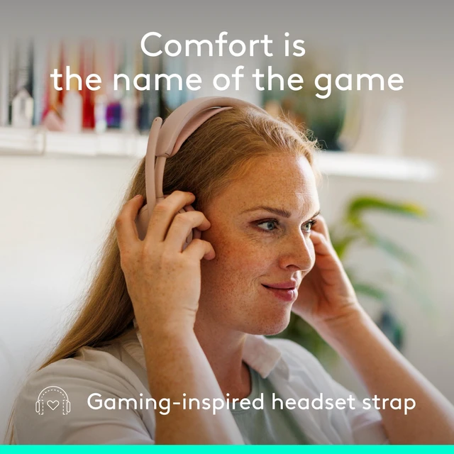 Alt view image 5 of 7 - Zone Wired 2 Noise Canceling Headset with Adaptive Hybrid - Rose Noise-canceling, USB-C connection, USB-A adapter included