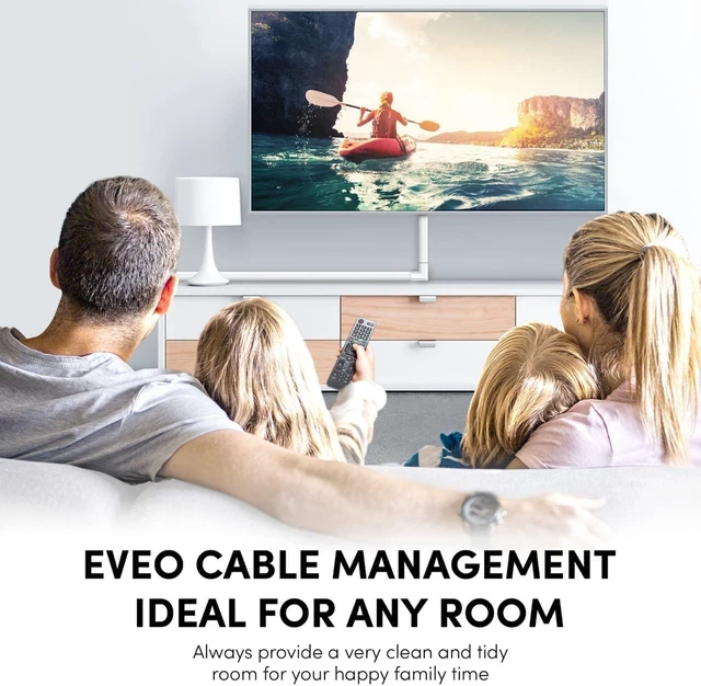 Alt view image 6 of 7 - Cord Hider - 300 Cord Cover Wall Cable Hider, Cable Concealer, Wire Hiders for TV on Wall. Cable Management, Cord Hider Cable Raceway Wire Covers for Cords -18X (L17 W0.95 H0.5) - Medium - White