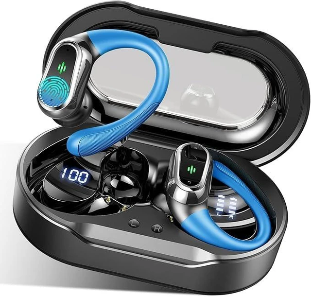 Main image of Wireless Earbuds, 2026 Bluetooth 5.4 Headphones, ENC Noise Canceling Mic 60Hrs+ Stereo Wireless Headphones, IP7 Waterproof Bluetooth Earbuds, Sport Earhooks, Dual LED Display, for Workout, Running