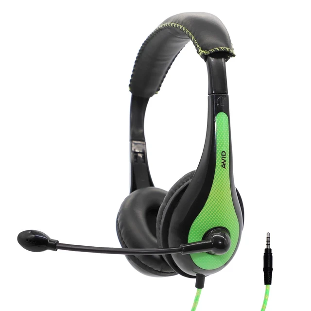 Alt view image 6 of 7 - Products AE-36 Headset in Green with Adjustable Boom Microphone for School, Classroom, Education, Testing and Assessment (10 Pack)