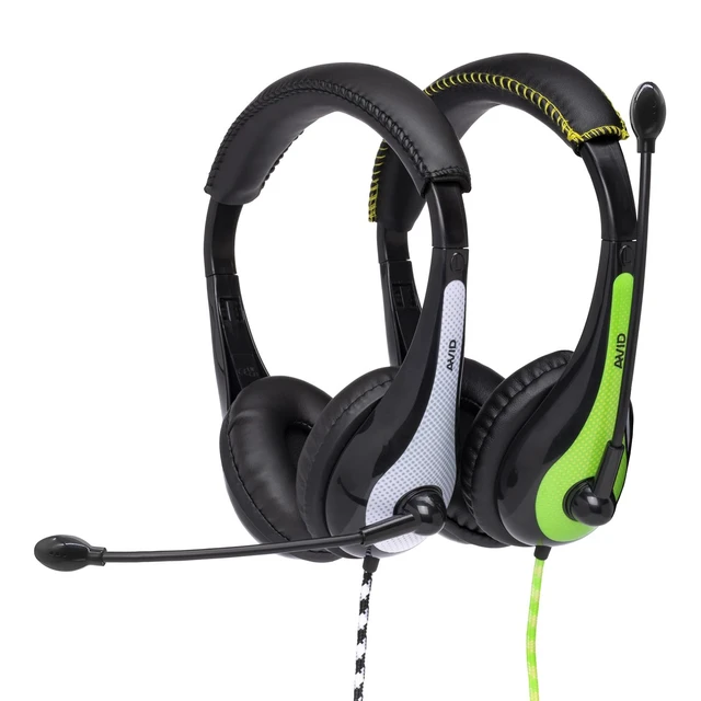 Alt view image 7 of 7 - Products AE-36 Headset in Green with Adjustable Boom Microphone for School, Classroom, Education, Testing and Assessment (10 Pack)