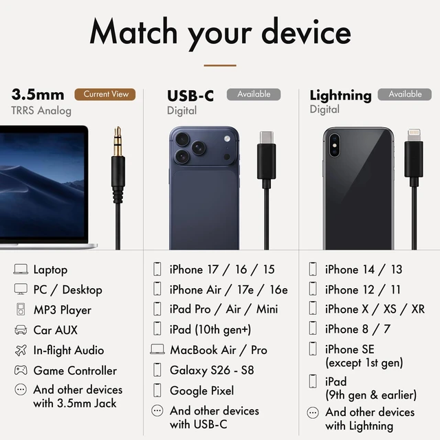 Alt view image 3 of 7 - Premium Wooden Wired Earbuds with Microphone (Aux 3.5mm Jack) Compatible with Laptop, PC / Dekstop, MP3 Player, Macbook, Car / In-Flight Audio, Game Controller, and other 3.5 mm devices