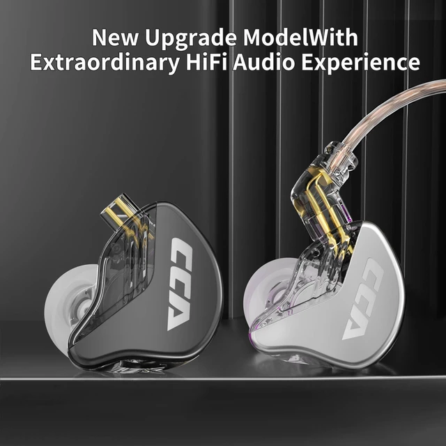 Alt view image 2 of 7 - CRA in Ear Monitor, Ultra-Thin Diaphragm Dynamic Driver IEM Earphones, Clear Sound & Deep Bass in Ear Headphones, Wired Gaming Earbuds with 2 Pin Detachable Cable for Singer Musicians Drummers