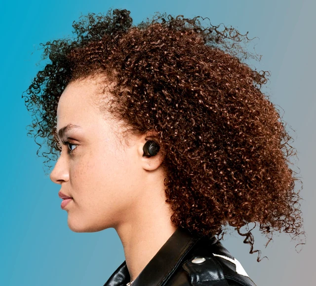 Alt view image 7 of 7 - Jib True 2 Wireless In-Ear Bluetooth Earbuds - Light Grey/Blue Bluetooth Headphones, 33 Hours Battery with Charging Case, Noise Isolating Fit, Sweat and Water Resistant, Microphone