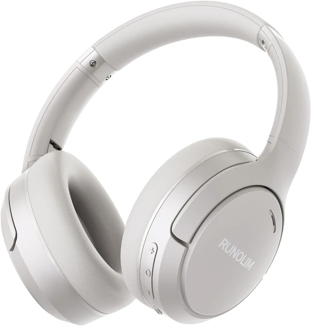 Main image of Active Noise Cancelling Headphones, Wireless Bluetooth Over Ear 100H Playtime, Transparency Mode, Deep Bass Hi-Fi Stereo, Built-in Mic, Lightweight Comfort for Travel, Office and Home
