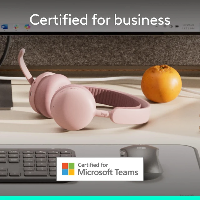 Alt view image 2 of 7 - Zone Wireless 2 ES for Business Headset - Teams - Rose Adaptive Hybrid ANC, Bluetooth, USB-C & USB-A, Microsoft Teams Certified, ideal for Business, noise-canceling