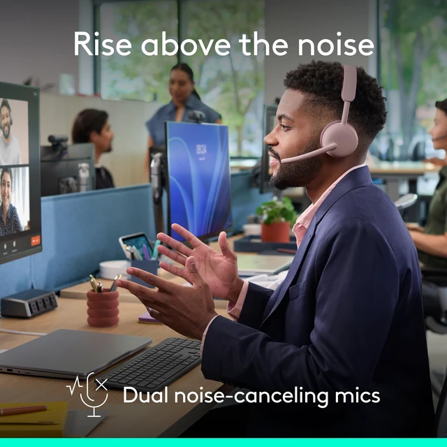 Alt view image 5 of 7 - Zone Wireless 2 ES for Business Headset - Teams - Rose Adaptive Hybrid ANC, Bluetooth, USB-C & USB-A, Microsoft Teams Certified, ideal for Business, noise-canceling